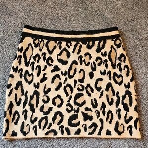 GREY LAB Leopard Print Pencil Skirt